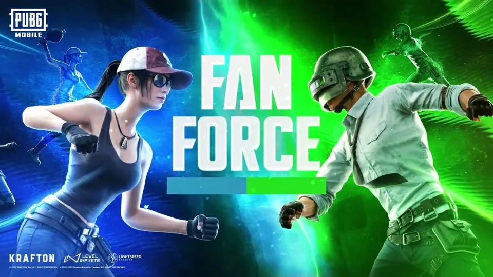 PUBG MOBILE Fan Force key visual with two in-game characters