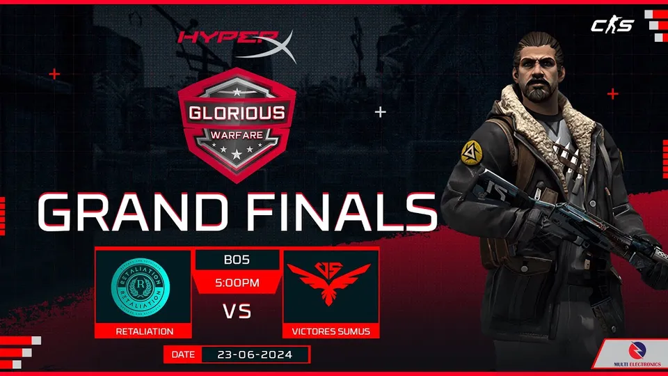 HyperX Glorious Warfare Counter-Strike 2 grand finals match card