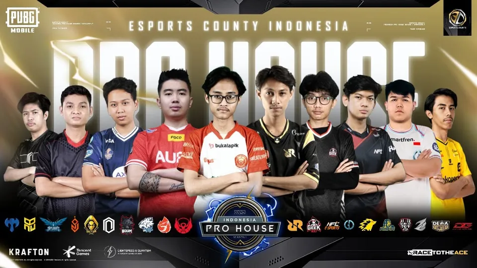 Indonesia Pro House Season 1 key visual with the competing players and team logos