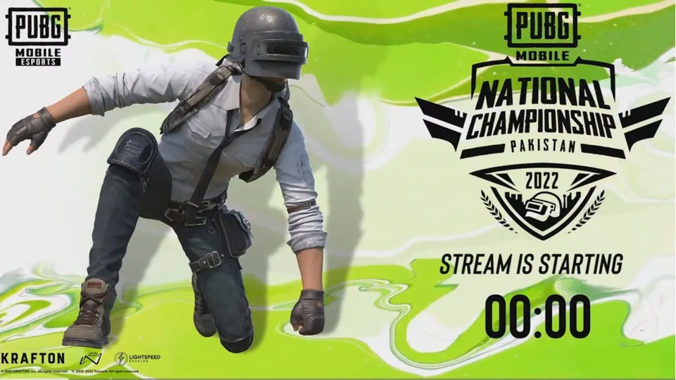 PMNC Pakistan 2022 finals key visual with an in-game character