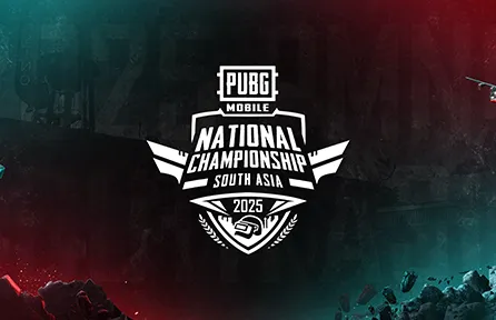 PUBG MOBILE National Championship South Asia 2025 logo on a dark background